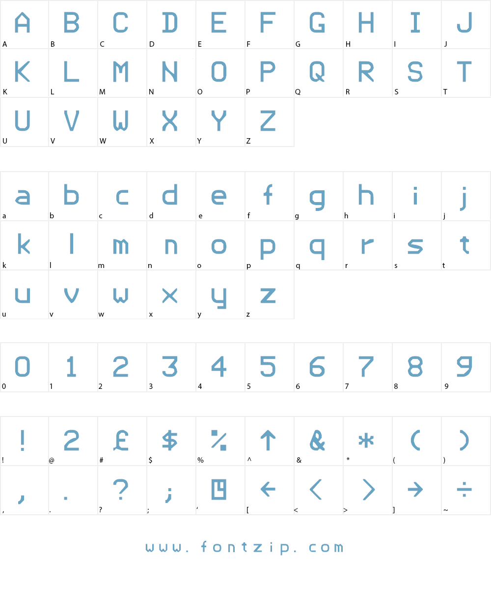 TIFAX Font Character